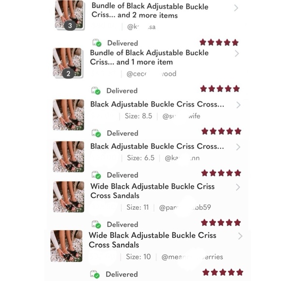 Black Adjustable Buckle Criss Cross Sandals - Picture 8 of 10